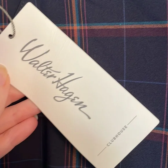 NWT Walter Hagen Womens Navy Plaid Ankle Golf Style Pants - Picture 4 of 8